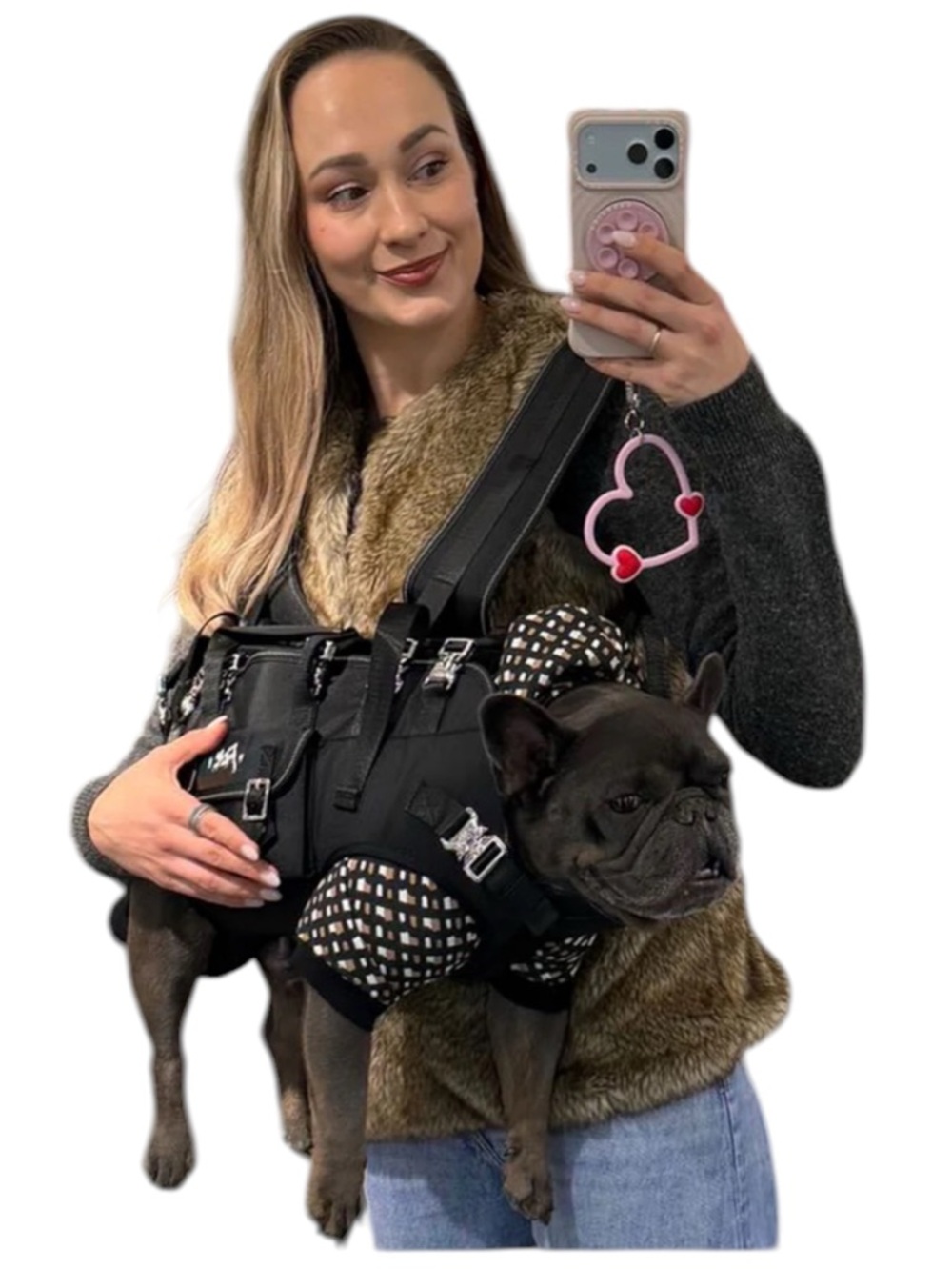 Handsfree Carry Paw Frenchie Side/Front-Backpack Pet Carrier